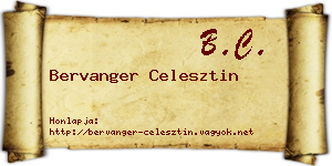 Bervanger Celesztin névjegykártya
